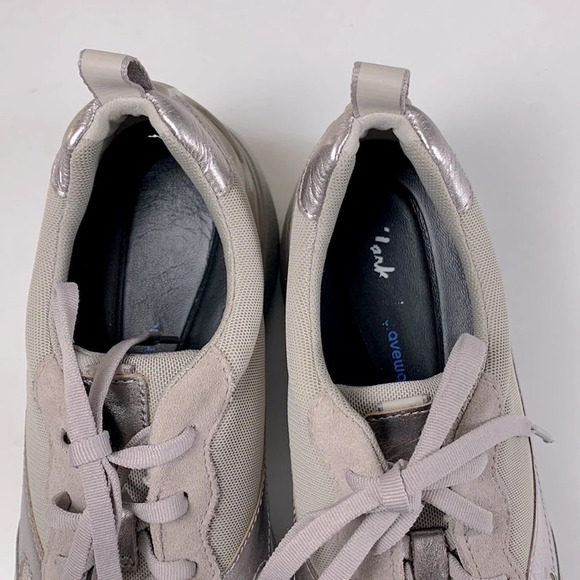 Clarks dusty purple grey wave walk wavewalk size 9.5 athletic walking sneakers - Picture 7 of 8